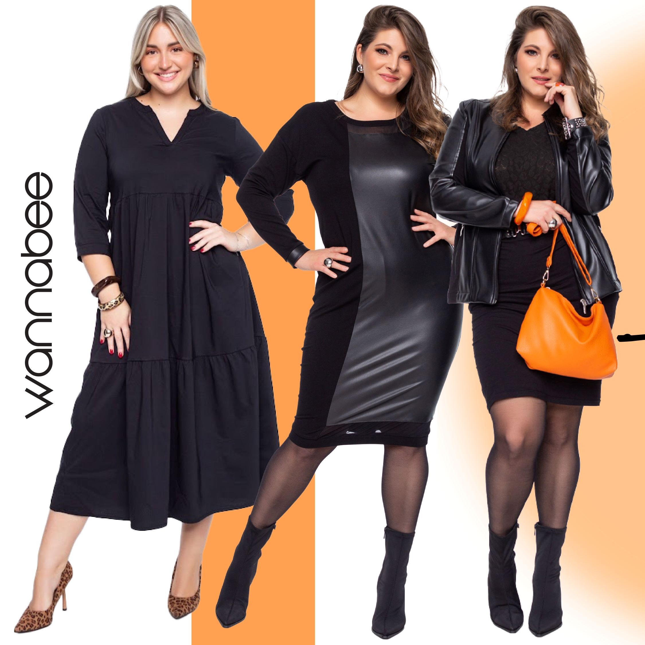 Halloween parti, fekete szett, Wannabee plus size divat